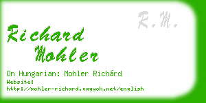 richard mohler business card